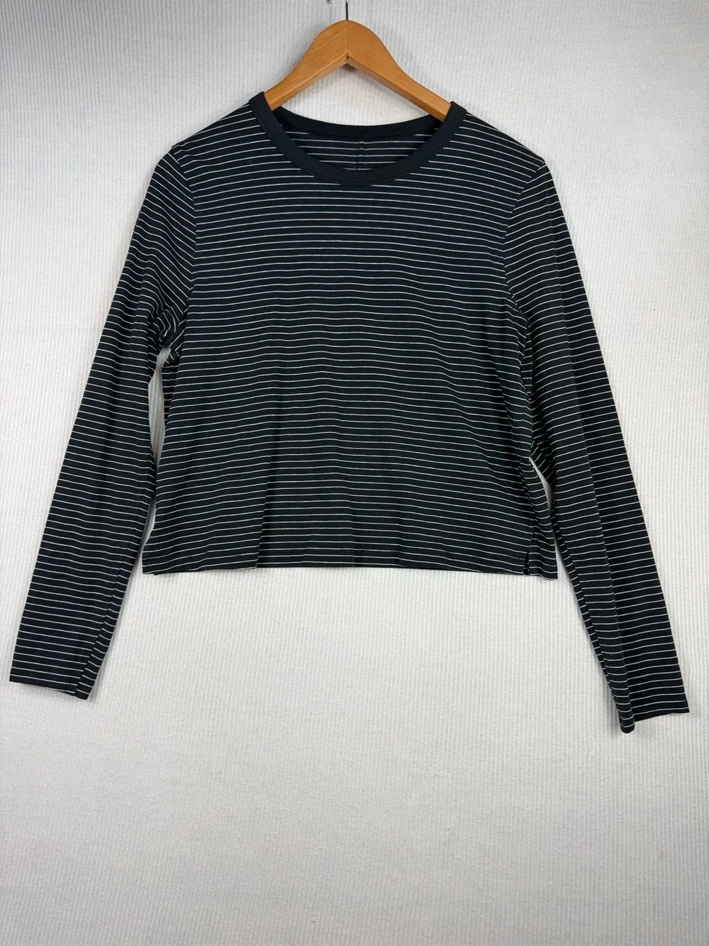Lululemon Classic-Fit Cotton-Blend Long-Sleeve Striped Shirt Size Medium